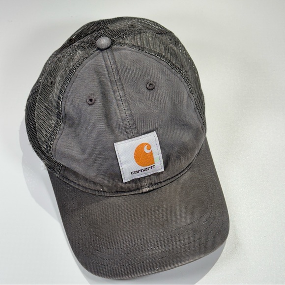 Carhartt Workwear Trucker Hat Gray Mesh Snapback - Picture 2 of 8